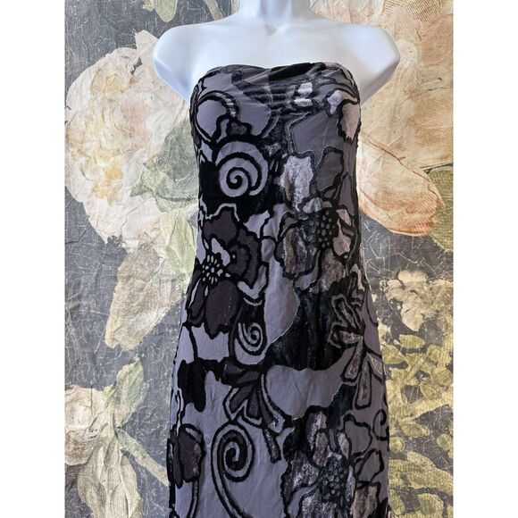 NWT Anthropologie Strapless Velvet Burnout Dress Size M - Picture 8 of 11